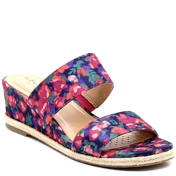 Abella Shayla Espadrille Floral Wedge Sandal - Picture 1 of 10